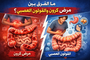 ما الفرق بين مرض كرون والقولون العصبي؟