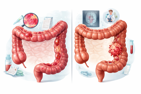ما الفرق بين القولون التقرحي وسرطان القولون؟